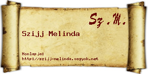 Szijj Melinda névjegykártya